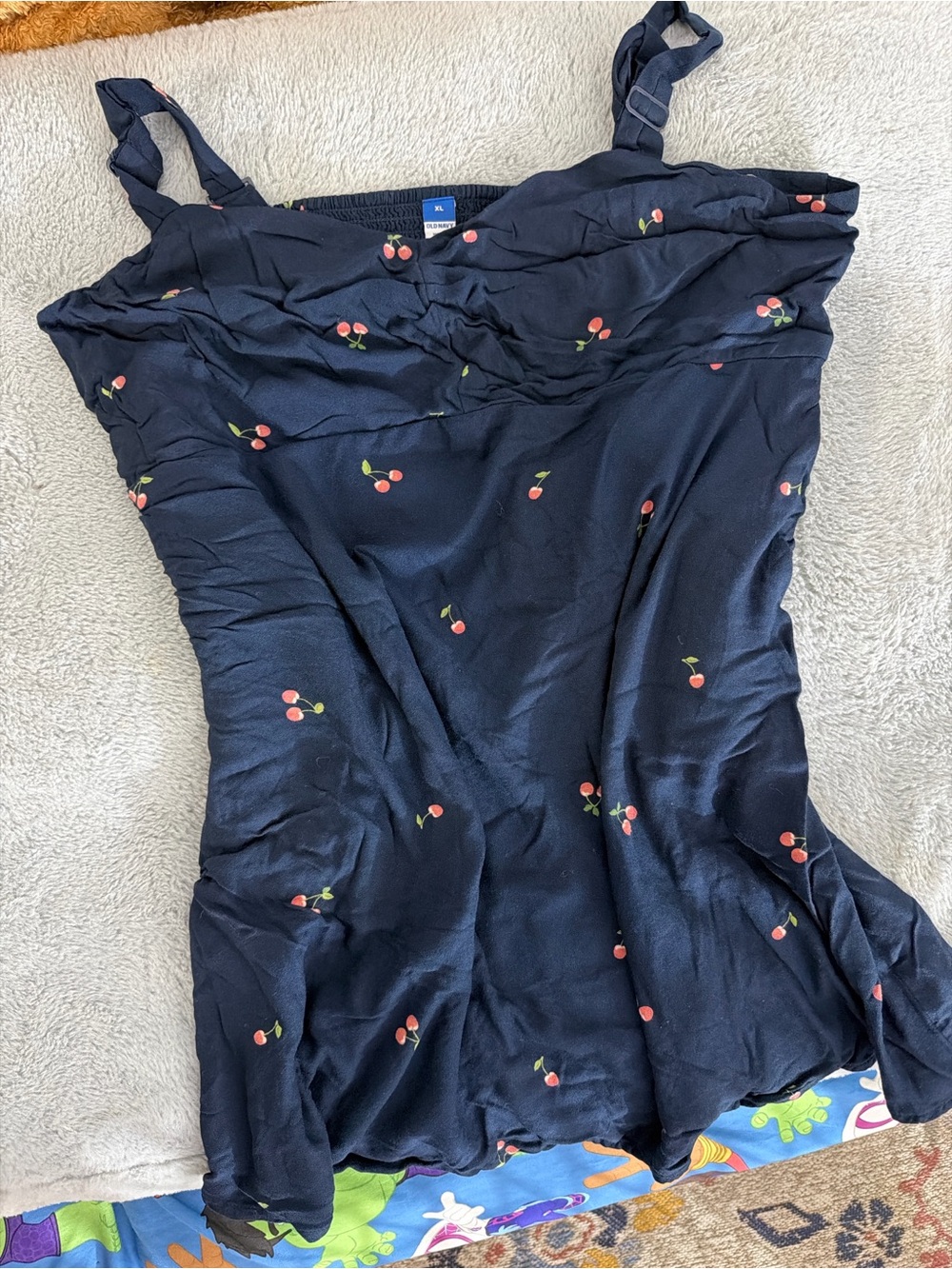Old Navy Navy Cherry-Print Chemise